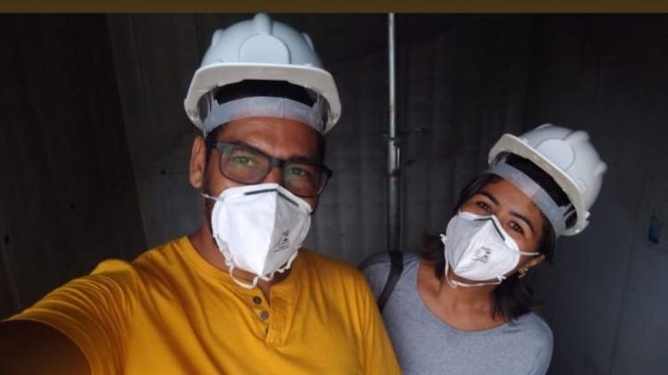 Eraldo e a esposa Kecia Soares em visita às obras do Eco Vivence em janeiro de 2021 Eraldo e a esposa Kecia Soares em visita às obras do Eco Vivence em janeiro de 2021