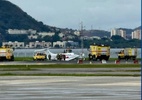 Avião derrapa na pista e voos no Santos Dumont, no Rio, são cancelados