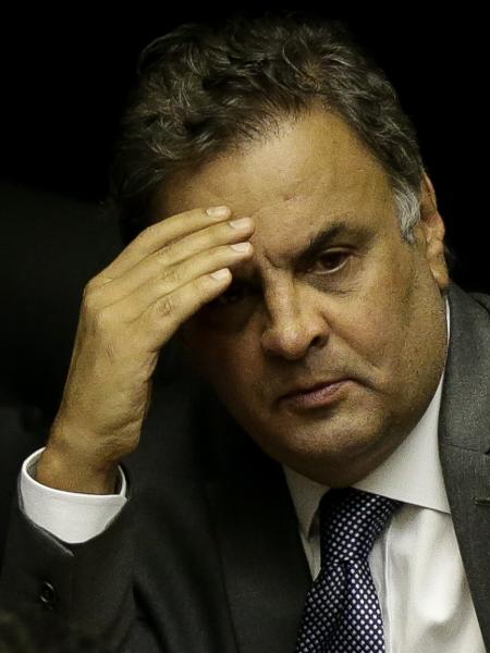 1º.fev.2019 - O ex-senador e deputado federal Aécio Neves (PSDB-MG) no plenário da Câmara - Pedro Ladeira/Folhapress