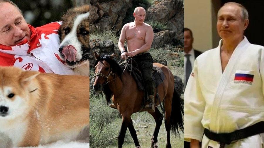 Ao longo dos anos, Putin construiu uma imagem em cima da virilidade para emplacar como líder russo - UOL