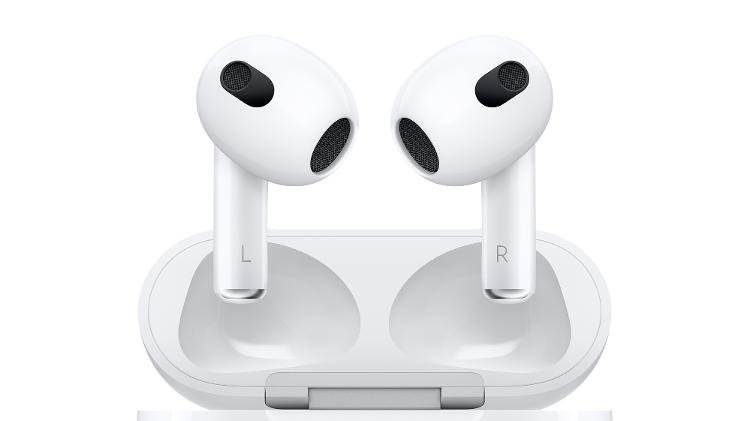 AirPods 3, da Apple - Divulgação/Apple - Divulgação/Apple