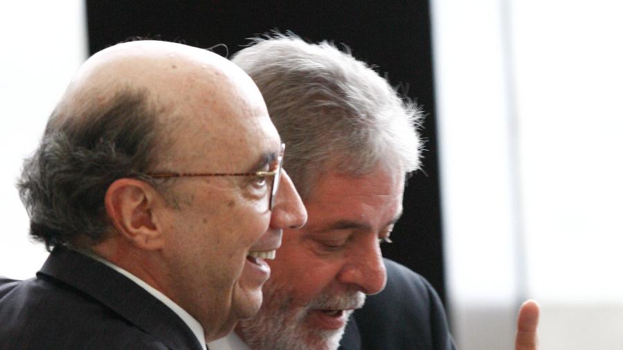 O então presidente Lula e o presidente do BC, Henrique Meirelles  - Lula Marques/Folhapress
