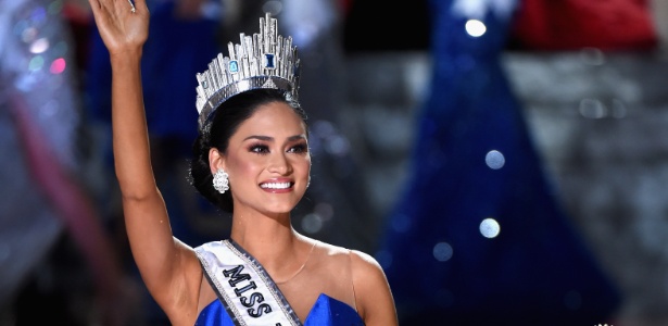 Após erro no anúncio, Pia Alonzo Wurtzbach foi coroada Miss Universo 2015 - Ethan Miller/Getty Images/AFP
