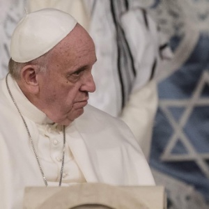 Papa Francisco durante visita a uma sinagoga em Roma - Angelo Carconi/EFE/EPA