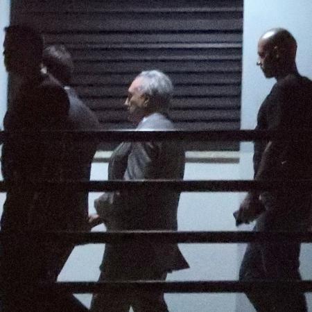 O ex-presidente Michel Temer nas instalações da Polícia Federal no Rio de Janeiro - Ricardo Moraes/Reuters