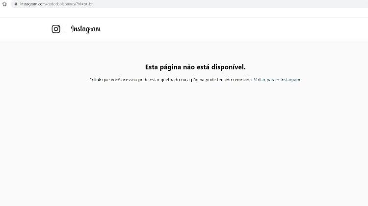 Conta de Carlos Bolsonaro desaparece do Instagram - Reprodução