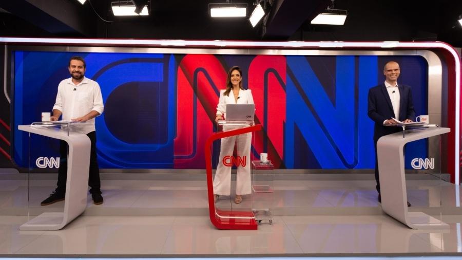 Debate na CNN com Guilherme Boulos (PSOL) e Bruno Covas (PSDB), mediado por Monalisa Perrone - Kelly Queiroz/Divulgação CNN Brasil