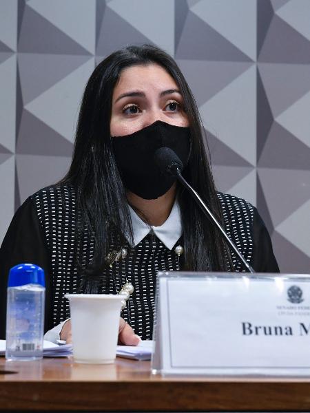 A advogada Bruna Morato, que representa médicos da Prevent Senior, durante depoimento à CPI da Covid - Roque de Sá/Agência Senado - Roque de Sá/Agência Senado