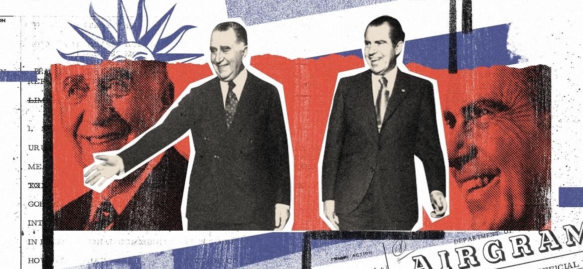 O general-presidente Emílio Garrastazu Médici e o presidente Richard Nixon queriam evitar que a esquerda chegasse ao poder no Uruguai em 1971 - Yasmin Ayumi