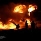 April 6, 2022 - Airstrike on fuel depot in Novomoskovsk, eastern Ukraine, igniting fierce flames - Ukraine Emergency Service