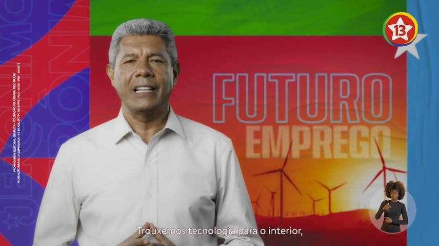 Candidato do PT ao governo da Bahia, Jerônimo Rodrigues, em propaganda eleitoral - Divulgação