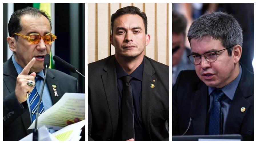 Denúncias contra Jorge Kajuru, Styvenson Valentim e Randolfe Rodrigues foram arquivadas - Montagem