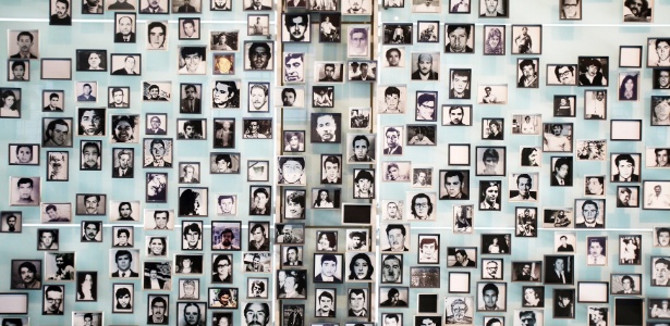  Fotografias de chilenos desaparecidos durante a ditadura são expostas no Museu da Memória, em Santiago do Chile - Sebastian Silva/Efe