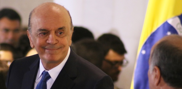 José Serra em imagem feita durante sua posse como chanceler, em maio - Charles Sholl - 17.mai.2016/Futura Press/Estadão Conteúdo