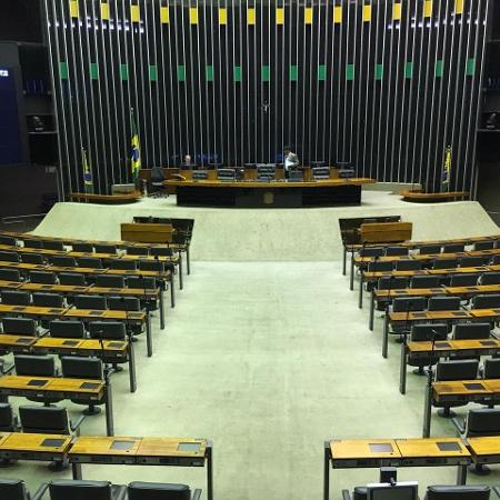 15.fev.2019 - Plenário da Câmara vazio na manhã desta sexta-feira - Guilherme Mazieiro/UOL