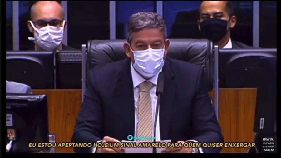 Presidente da Câmara, Arthur Lira diz que Rodrigo Maia "criou dificuldade" para aprovar Orçamento - Reprodução/Youtube