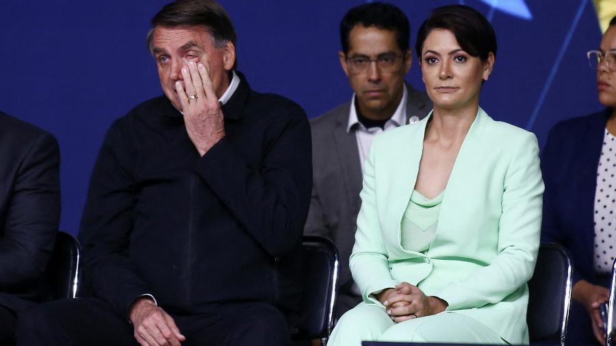 Bolsonaro e Michelle em evento em São Paulo - REUTERS/Carla Carniel