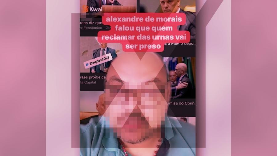 2.out.2022 - Presidente do TSE, Alexandre de Moraes disse que quem mentir sobre urnas será responsabilizado - Projeto Comprova