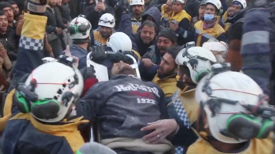 Socorristas pedem ajuda internacional para réas na Síria afetadas pelo terremoto - White Helmets via REUTERS