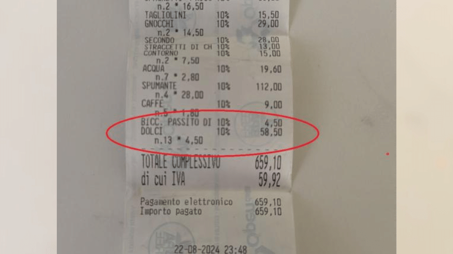 Restaurante cobrou 58,50 euros (cerca de R$ 362) para cortar um bolo de aniversário e transportá-lo até a mesa