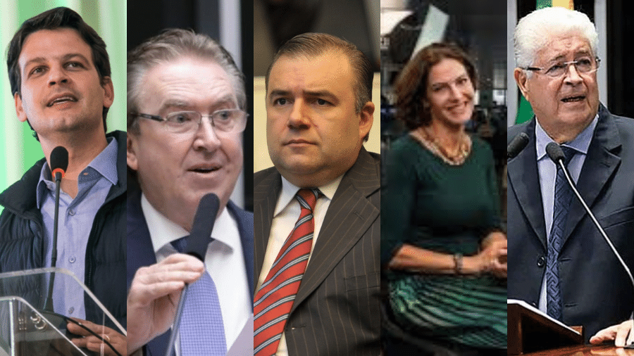 Eduardo Pimentel, Luciano Ducci, Ney Leprevost, Cristina Graeml e Roberto Requião - Reprodução