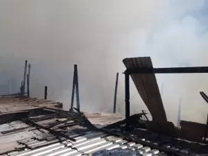 Incêndio atinge comunidade ao lado da marginal Tietê; pista é interditada