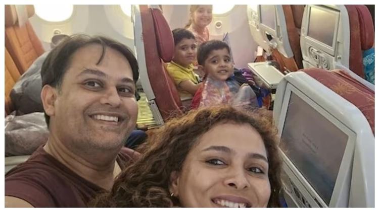 O casal de mdicos Prateek Joshi e Komi Vyas estavam no voo ao lado dos trs filhos