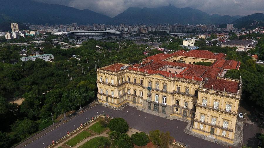 Vista aérea do Museu Nacional, no Rio de janeiro, antes do incêndio - Fábio Motta/Estadão Conteúdo