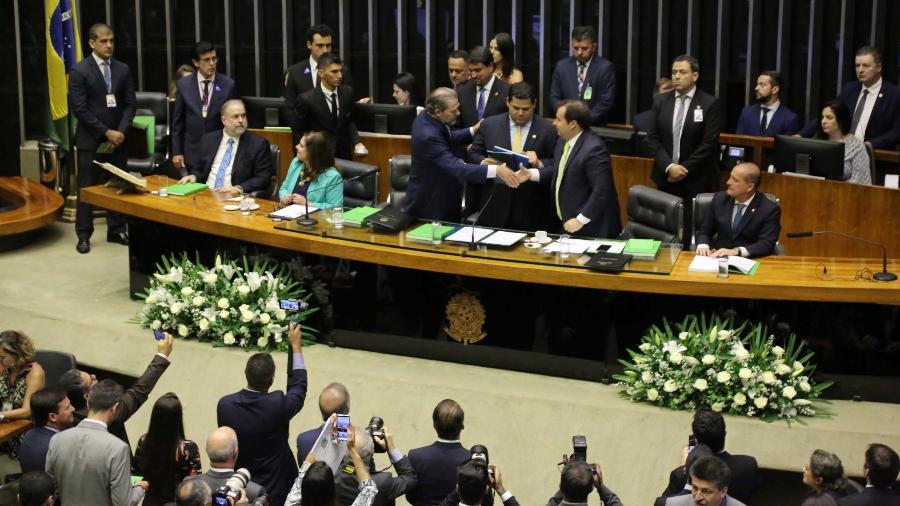 Primeira sessão de 2020 no plenário da Câmara dos Deputados, em Brasília  - Fátima Meira/Futura Press/Estadão Conteúdo