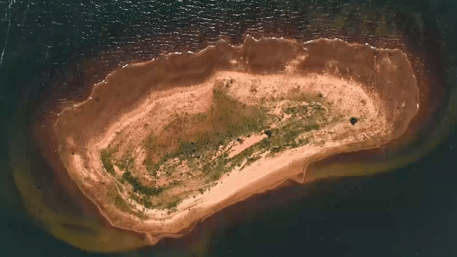 Queda em nível de represa revela ilha que estava submersa em Avaré (SP) - Rede Brasil do Pacto Global/Divulgação