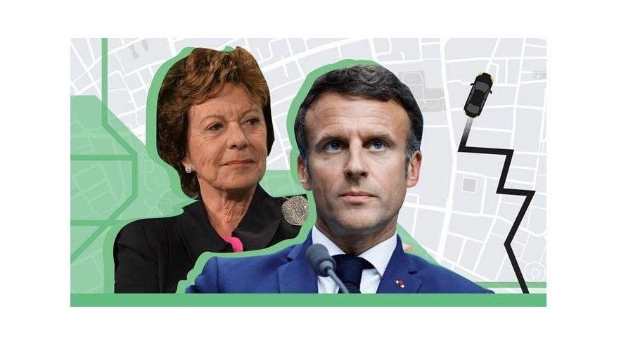 Os arquivos mostram que Emmanuel Macron chamava o fundador do Uber pelo primeiro nome e que a ex-comissária da UE Neelie Kroes fazia lobby secretamente pela empresa - BBC