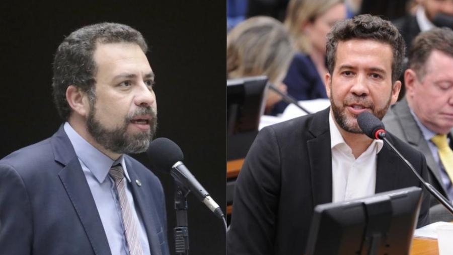 Os deputados Guilherme Boulos e André Janones - Zeca Ribeiro e Renato Araújo/Câmara dos Deputados