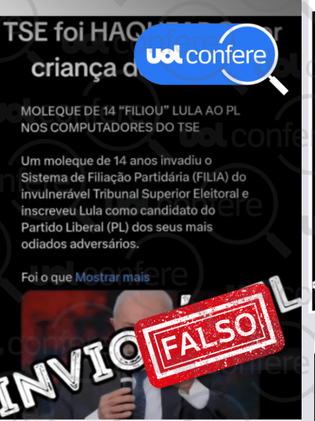 5.nov.2024 - Adolescente não hackeou sistema do TSE para filiar Lula ao PL