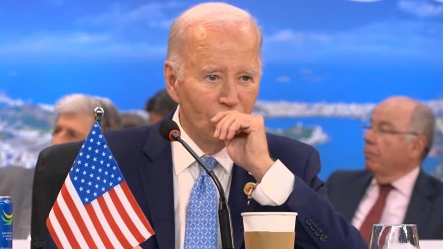 Presidente dos Estados Unidos, Joe Biden, em reunião da Cúpula do G20, no Rio