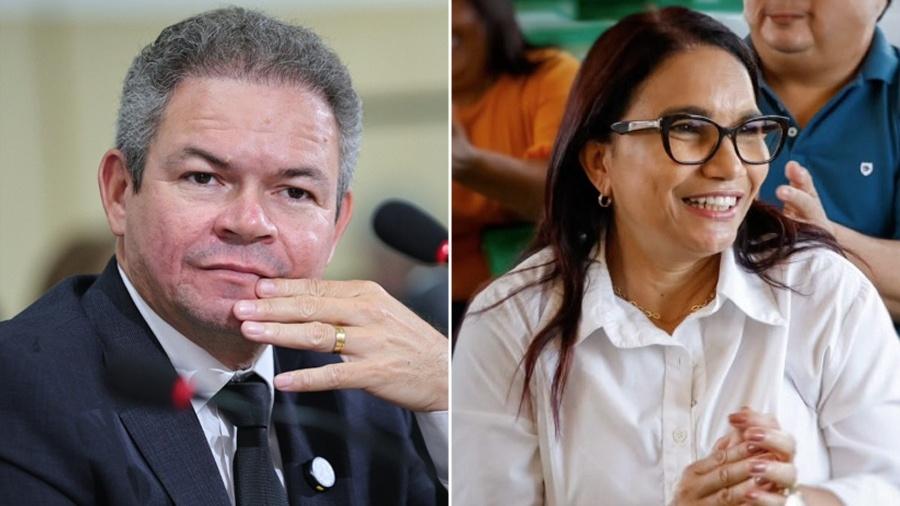 O prefeito de Timon (MA), Rafael Brito (PSB), e a ex-prefeita Dinair Veloso (PDT)