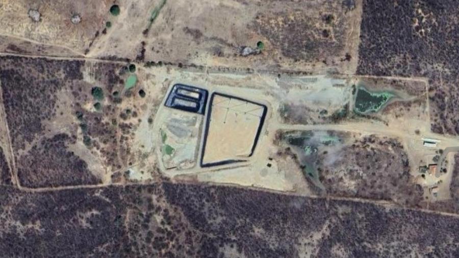 Imagem de satélite mostra o novo aterro Eco Forte, em São José do Bonfim (PB) Imagem de satélite mostra o novo aterro Eco Forte, em São José do Bonfim (PB)