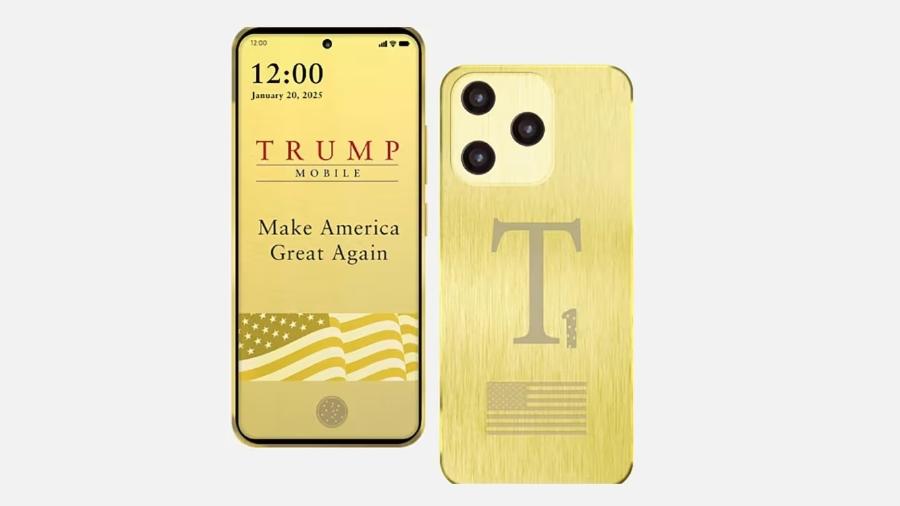 Filhos de Trump anunciam operadora Trump Mobile e celular dourado T1, que chega em agosto nos EUA Filhos de Trump anunciam operadora Trump Mobile e celular dourado T1, que chega em agosto nos EUA