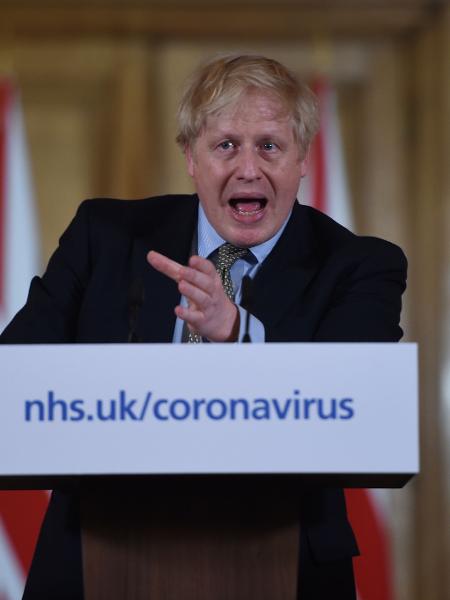 Boris Johnson, premiê britânico, foi diagnosticado com covid-19 - EDDIE MULHOLLAND/AFP