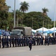 09.jan.23 - Membros das forças de segurança montam guarda ao lado de acampamento deixado por apoiadores do ex-presidente Jair Bolsonaro, do lado de fora do Quartel General do Exército, em Brasília - AMANDA PEROBELLI/REUTERS