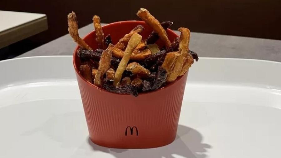 A rede de fast food planeja substituir tradicional acompanhamento por mix de legumes - Divulgação/McDonald"s França