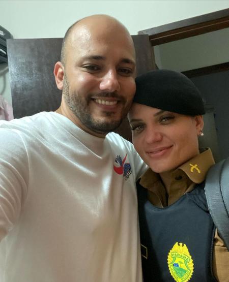 A policial militar Daniela Carolina Marinelo e o marido, Kenny Aisley Rogério Vasconcellos
