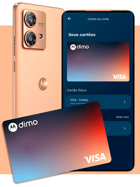 Cartão de crédito da Motorola com bandeira da Visa