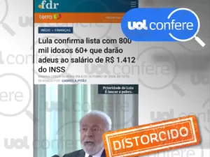 Não existe lista de 800 mil idosos que vão perder benefício do INSS