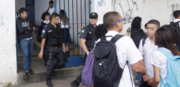 PMs foram acionados para localizar fugitivo dentro do Colégio Pedro 2º - Gabriel de Paiva/Agência O Globo