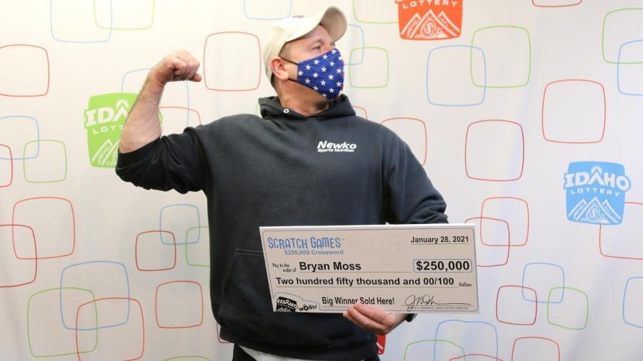 Bryan Moss ganhou na loteria seis vezes ao jogar em uma raspadinha  - Loteria Idaho/Reprodução