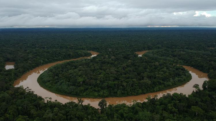 Rio Itaquaí na região da Terra Indígena Vale do Javari, em Atalaia do Norte (AM) Rio Itaquaí na região da Terra Indígena Vale do Javari, em Atalaia do Norte (AM)