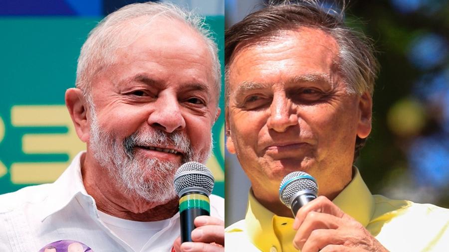 Candidatos Lula e Bolsonaro  - Arte UOL