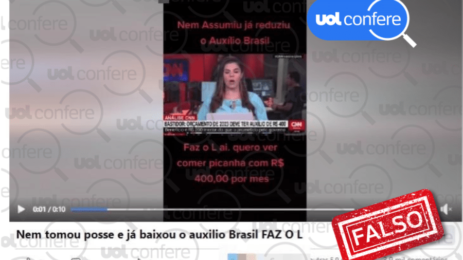 3.nov.2022 - Lula não é responsável por proposta de Orçamento 2023 que não contempla Auxílio Brasil de R$ 600 - Arte/UOL sobre Reprodução/Facebook