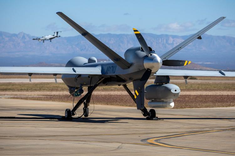 4.nov.2022 - Um drone MQ-9 Reaper, do mesmo tipo do usado em ataque na Síria