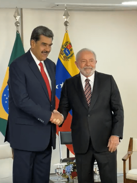 Lula recebe presidente da Venezuela, Nicolás Maduro, em Brasília - Reprodução/Secom